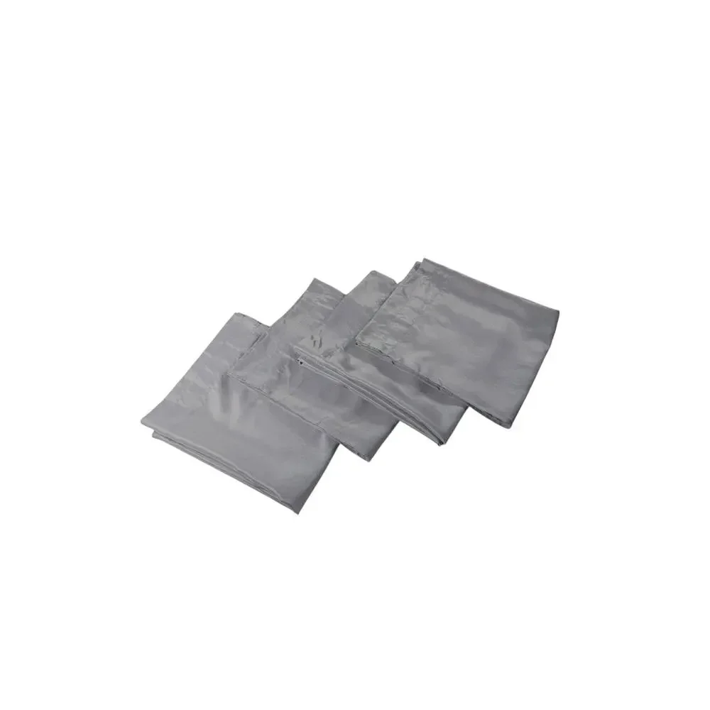Set 4 Solid Gray Curtains Panels Drapes 64 Long Rod Pocket Lightweight Fabric